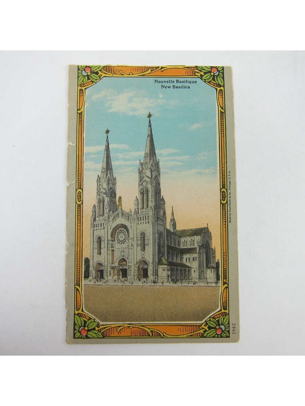 Sainte Ste. Anne De Beaupre New Basilica Quebec Canada Art Print Card Curt Teich